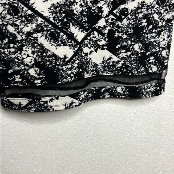 Xhilaration Black and White Cowl Neck Sheath Midi Dress - Picture 4 of 9